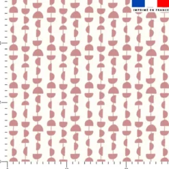 Geometric joy rayures roses - Fond crème- Création Pauline Recht