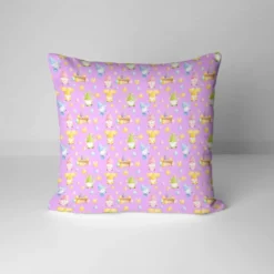 Gnome et oeufs de Pâques - Fond mauve