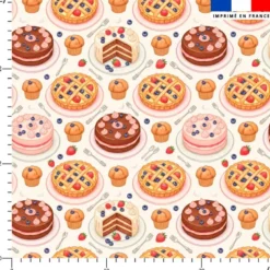 Gourmandise pâtissière - Fond écru