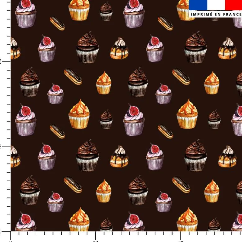 Gourmandises - Fond chocolat - Création Cat&Colours
