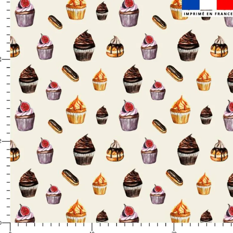 Gourmandises - Fond crème - Création Cat&Colours