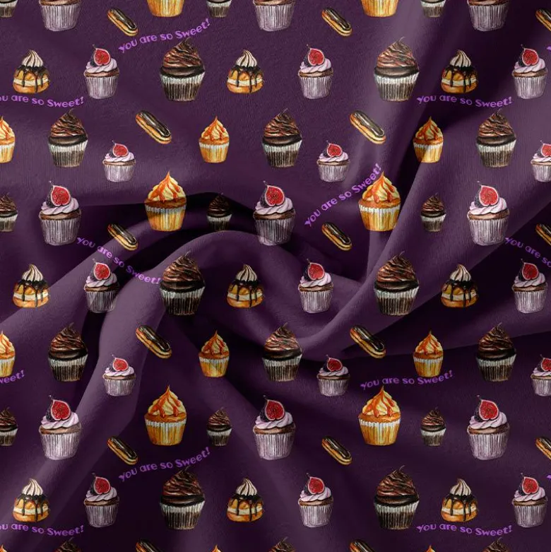 Gourmandises You are so sweet - Fond violet foncé - Création Cat&Colours