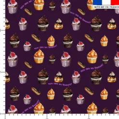 Gourmandises You are so sweet - Fond violet foncé - Création Cat&Colours