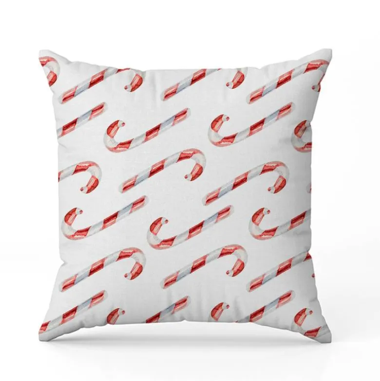 Grand sucre d'orge rouge et blanc - Fond blanc