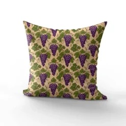 Grappe de raisin et vigne - Fond beige
