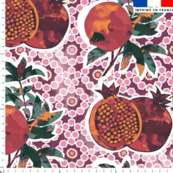 Grenade et céramique - Fond rose