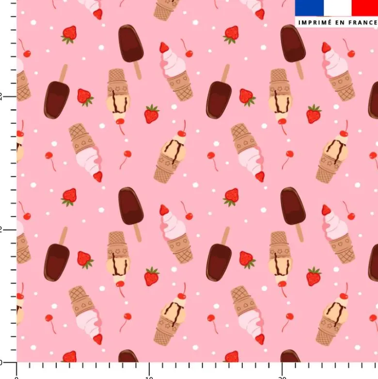 Ice-cream - Fond rose