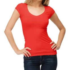 Jersey coton bio rouge