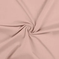 Jersey de coton uni rose poudré
