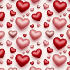 Jersey imprimé coeur effet 3D rose