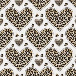 Jersey imprimé coeur léopard blanc