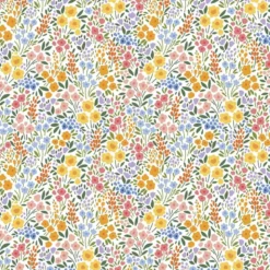 Jersey imprimé fleur champêtre multicolore