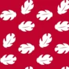 Jersey imprimé grosse feuille hawaïenne rouge