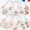 Kit bavoirs en éponge motif agneau aquarelle
