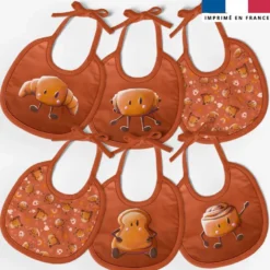 Kit bavoirs en éponge motif amis ptit déj - Création Stillistic