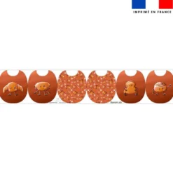 Kit bavoirs en éponge motif amis ptit déj - Création Stillistic