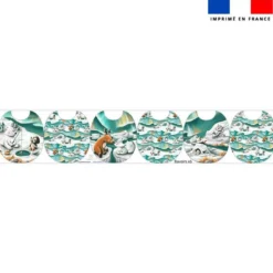 Kit bavoirs en éponge motif animaux du froid - Création Stillistic