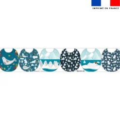 Kit bavoirs en éponge motif animaux marins pôle nord