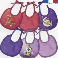 Kit bavoirs en éponge motif animaux célestes de noël - Création Stillistic