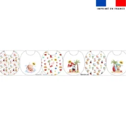 Kit bavoirs en éponge motif animaux d'été