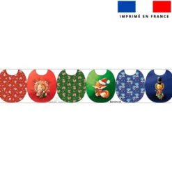 Kit bavoirs en éponge motif animaux de noël - Création Stillistic