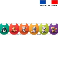 Kit bavoirs en éponge motif animaux du monde - Création Stillistic