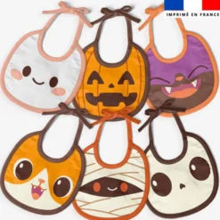 Kit bavoirs en éponge motif animaux Halloween