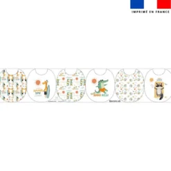 Kit bavoirs en éponge motif animaux à la plage