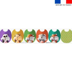 Kit bavoirs en éponge motif animaux Lou-Sticks - Création Stillistic