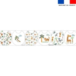 Kit bavoirs en éponge motif animaux savane