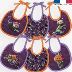 Kit bavoirs en éponge motif Bal masqué Halloween - Création Stillistic