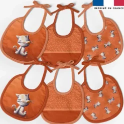 Kit bavoirs en éponge motif bébé chat - Création Stillistic
