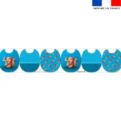 Kit bavoirs en éponge motif bébé écureuil - Création Stillistic
