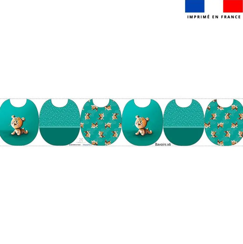 Kit bavoirs en éponge motif bébé guépard - Création Stillistic