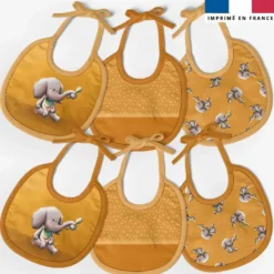 Kit bavoirs en éponge motif bébé éléphant - Création Stillistic