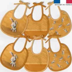 Kit bavoirs en éponge motif bébé lapin - Création Stillistic