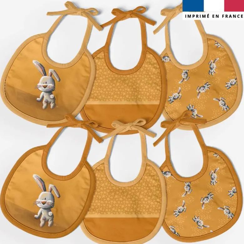 Kit bavoirs en éponge motif bébé lapin - Création Stillistic