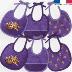 Kit bavoirs en éponge motif bébé lynx - Création Stillistic