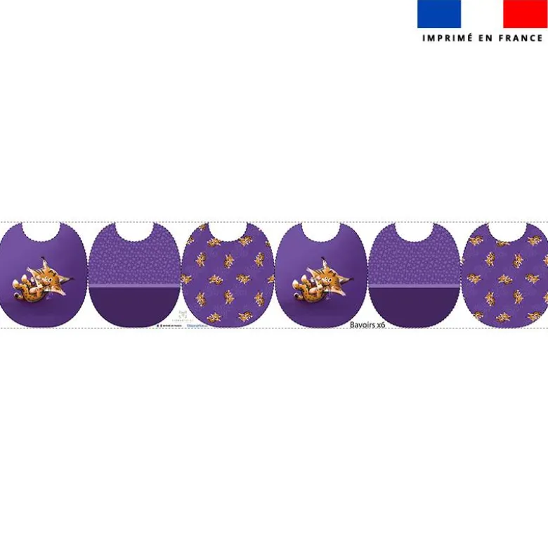 Kit bavoirs en éponge motif bébé lynx - Création Stillistic