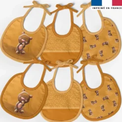 Kit bavoirs en éponge motif bébé ours - Création Stillistic