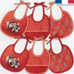 Kit bavoirs en éponge motif bébé raton - Création Stillistic