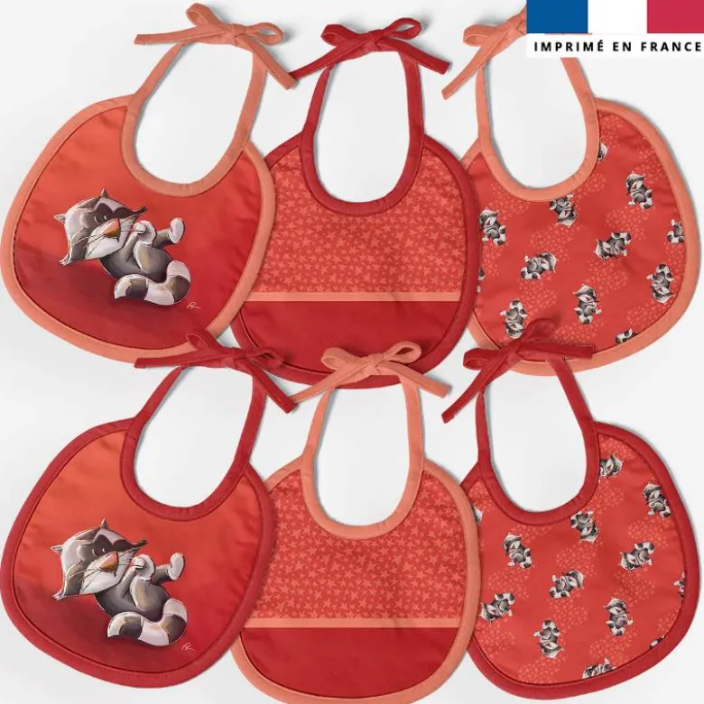 Kit bavoirs en éponge motif bébé raton - Création Stillistic