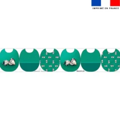 Kit bavoirs en éponge motif bébé zèbre - Création Stillistic