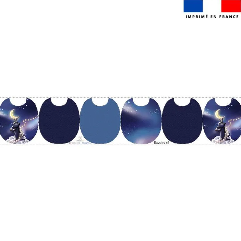 Kit bavoirs en éponge motif chat sirius - Création Stillistic