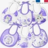 Kit bavoirs en éponge motif chat aquarelle