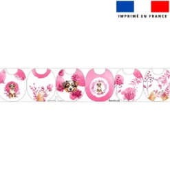 Kit bavoirs en éponge motif chien aquarelle
