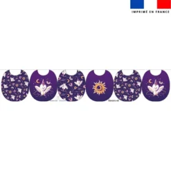 Kit bavoirs en éponge motif chouette magicienne - Création Stillistic