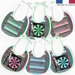 Kit bavoirs en éponge motif cirque - Création Lili Bambou Design