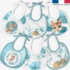 Kit bavoirs en éponge motif écureuil aquarelle
