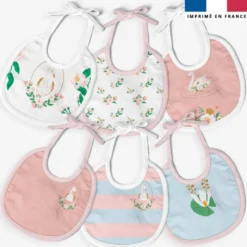 Kit bavoirs en éponge motif cygne